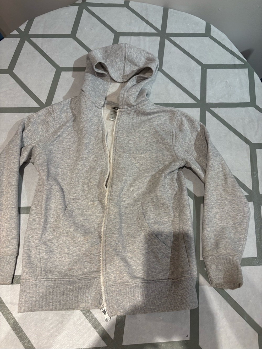 3/15$ Athletic Works Light Heather Gray Kids Zip Hoodie